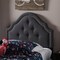 Baxton Studio Cora Modern Dark Grey Upholstered Twin Size Headboard 125-6984 - alternate 2